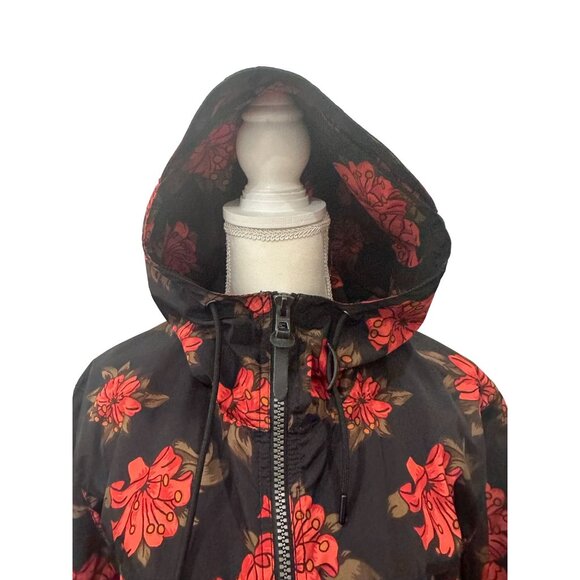 COACH Floral Windbreaker Hoodie Jacket Size Small - Picture 2 of 13